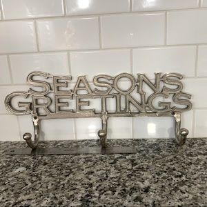Christmas Wall-mount Coat Rack Seasons Greetings